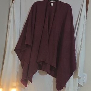 Liz Claiborne - Burgundy Shawl Wrap